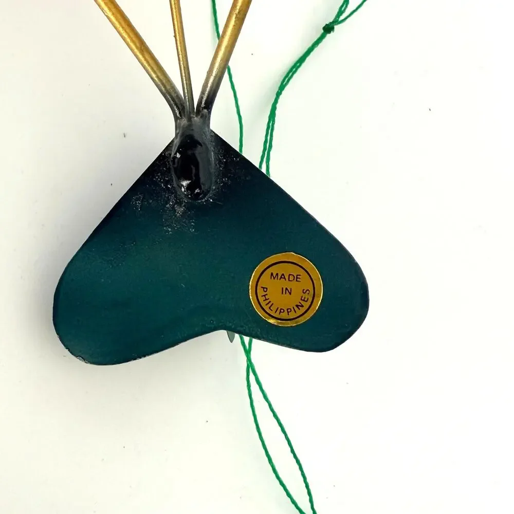 Rare Vintage Santa in Plane Metal Mobile Christmas Ornament